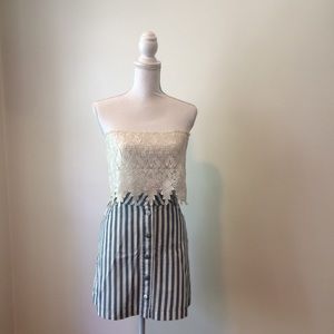 Strapless Lace Top